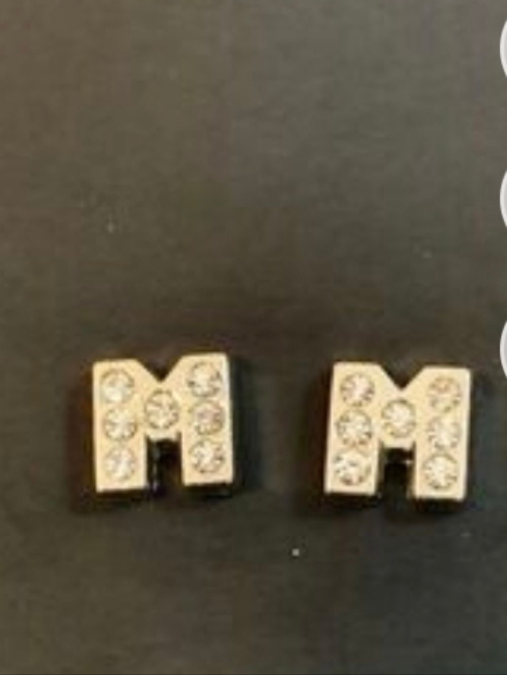 Letter M Bling Charm For Floating Lockets